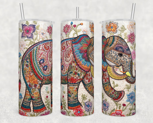 Elephant Embroidered