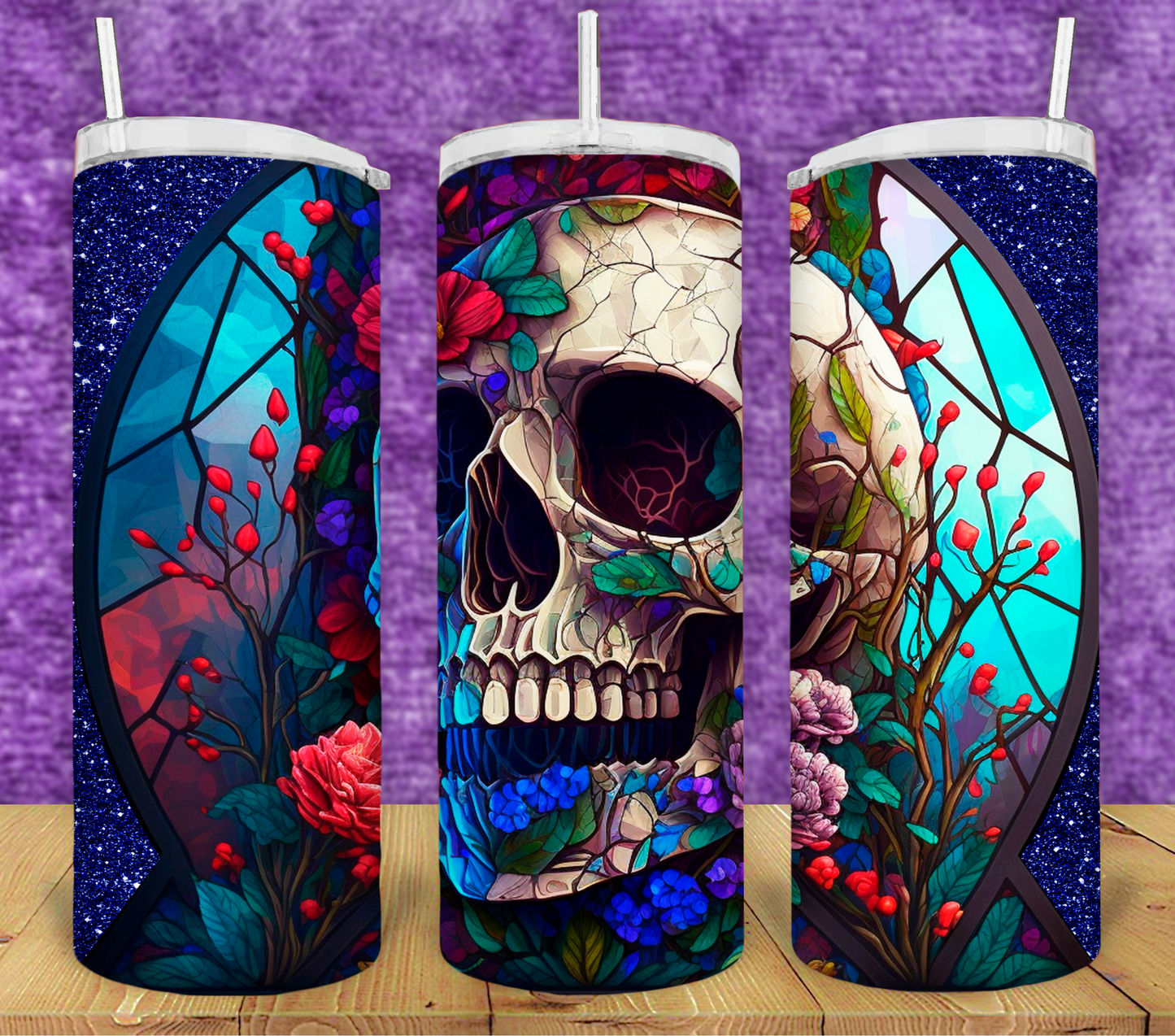 Stained Glass Skull